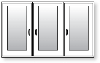 Configuration de porte d'entrée triple