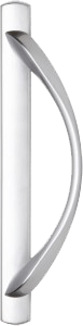 Poignée de porte patio au fini chrome brossé
